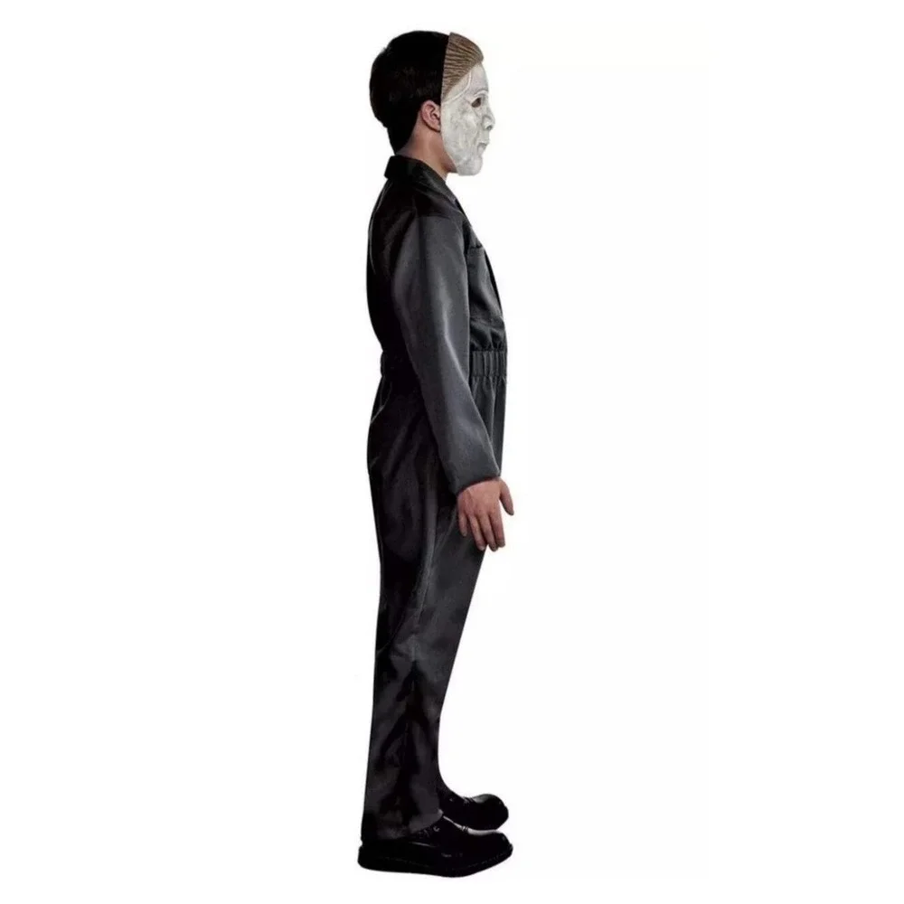 Halloween Michael Myers Jumpsuit & Mask Costume Size Youth M 8-10 New Halloween - Picture 5 of 10